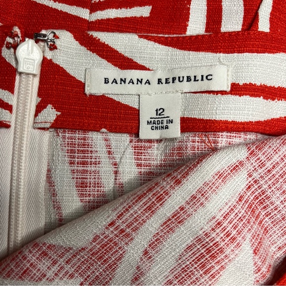 Banana Republic Red and White Cotton Dress - Picture 4 of 5